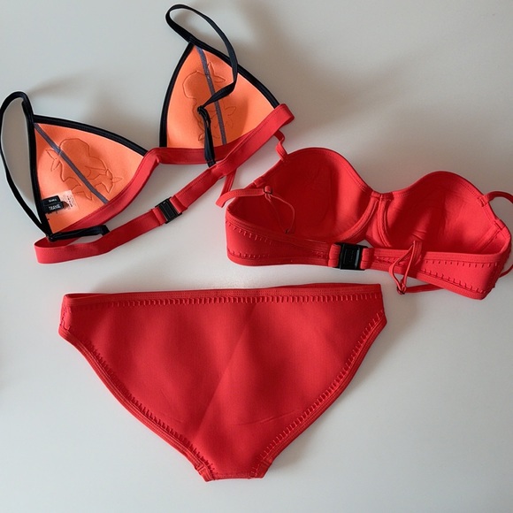 Triangl Coral Crochet Floral Bikini Set with Swim Bag - Size Small  + Medium - Picture 6 of 9